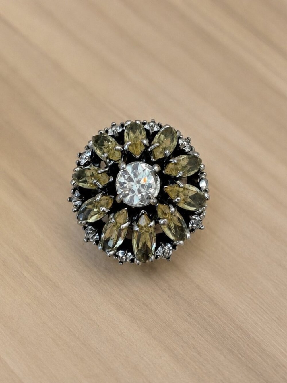 Lulu Frost Crystal Statement Ring – Size 7